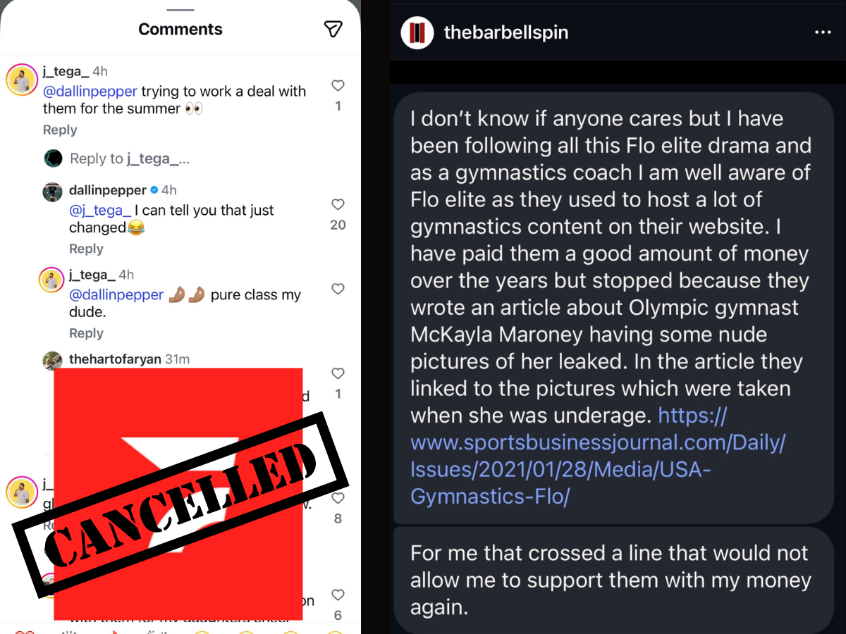 Barbell Spin post criticizing FloElite and comment thread involving Dallin Pepper