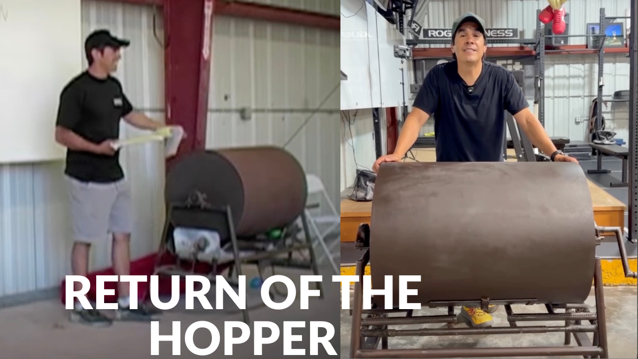 The original CrossFit Games hopper used at the Ranch in Aromas