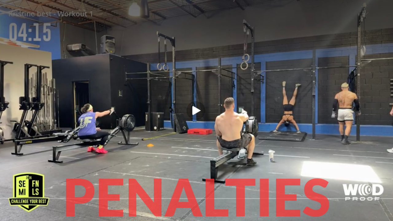 Updated CrossFit Games Team Online Semifinals leaderboard showing CrossFit Body Blueprint in 11th after penalties